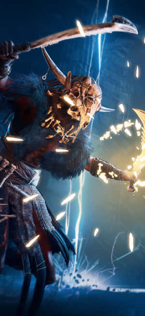 Iphone Xs Assassin's Creed Valhalla Fundal — Galaxy M36 Fundal