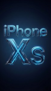 Tapet neon cu tipografia 'iPhone Xs' pentru iPhone Xs — iPhone XS Fundal