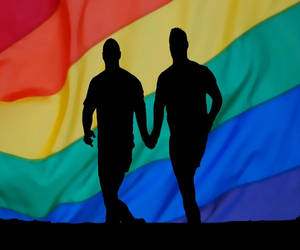 Tapet cuplu siluetă iubirea e iubire