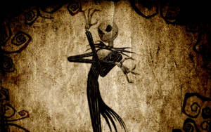 Jack Skellington Halloween Stil Grunge — Coșmar înainte de Crăciun Fundal