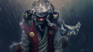 Tapet întunecat cu Jiraiya cosplay din Naruto Shippuden.