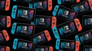 Un model repetitiv de console Nintendo Switch
