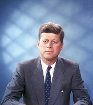 Fond de ecran John F. Kennedy fundal albastru — Motorola Razr Fold Fundal