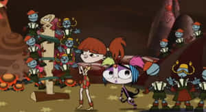 Jucării Growing Up Creepie — Desen animat halloween Fundal