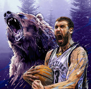 Marc Gasol și Grizz wallpaper — Amurg Fundal