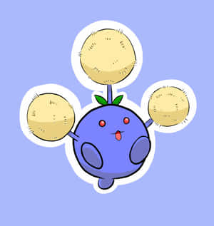 Jumpluff pe fundal mov pastel — Pixel 9 Pro Fold Fundal