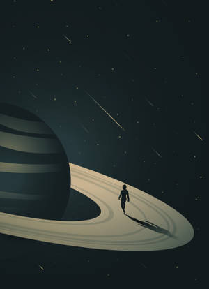 Fond de ecran Jupiter cartoon minimalist — Oppo Pad 5 Fundal