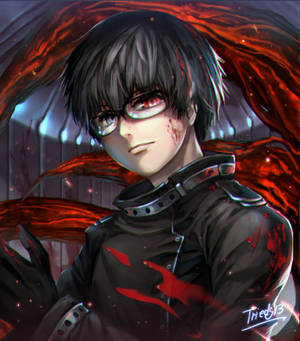 Kaneki Ken in black hair and jacket wallpaper — Nubia Fold Fundal