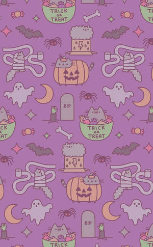 Kawaii Halloween Bântuit — Kawaii halloween Fundal