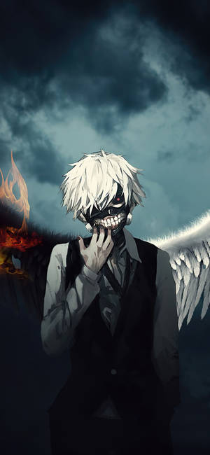 Ken cu Aripile Tokyo Ghoul Fundal iPhone — Samsung Galaxy S20 Fundal