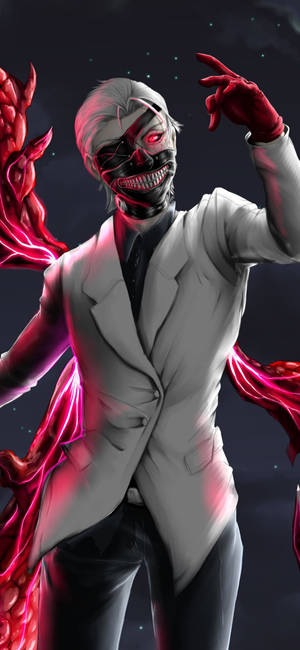 Ken Smoking Alb Tokyo Ghoul iPhone — iPhone 17e Fundal