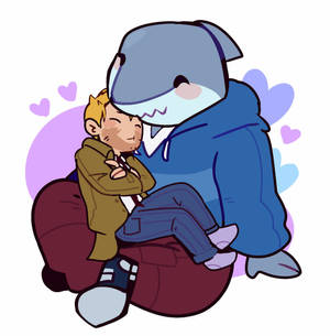 King Shark și John Constantine wallpaper — Galaxy Z Flip7 FE Fundal
