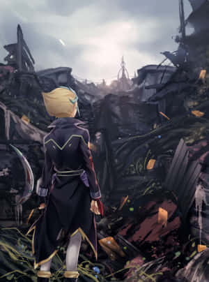 Kite Tenjo, adâncit în gânduri în timpul unui joc Duel Monsters — Kindle Paperwhite Fundal