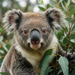 Un prim-plan cu un koala într-un eucalipt lângă Warrnambool. — Pixel Watch Fundal
