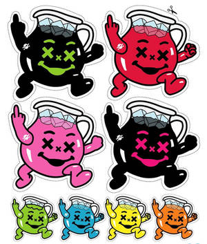 Kool Aid Man în diverse culori wallpaper — Tecno Phantom V Fold2 Fundal