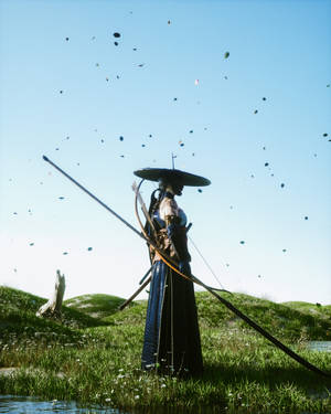 Lama lungă de samurai japonez — Samurai japonez Fundal