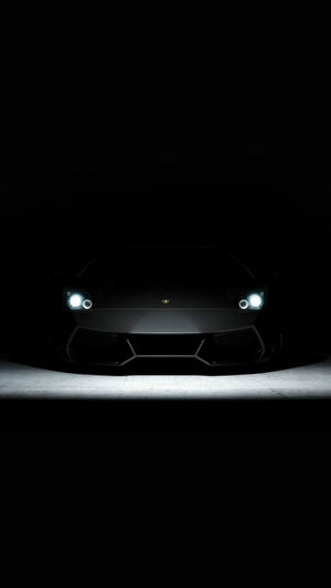 Lamborghini iPhone Negru Estetic Faruri Albe — Lamborghini Fundal