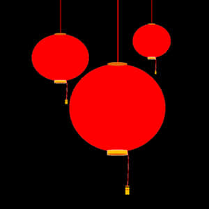 Lampion chinezesc roșu vector