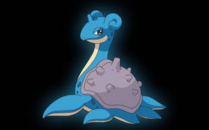 Lapras pe fundal negru — Anime desktop Fundal