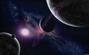 Tapet Laptop cu Planete Estetice