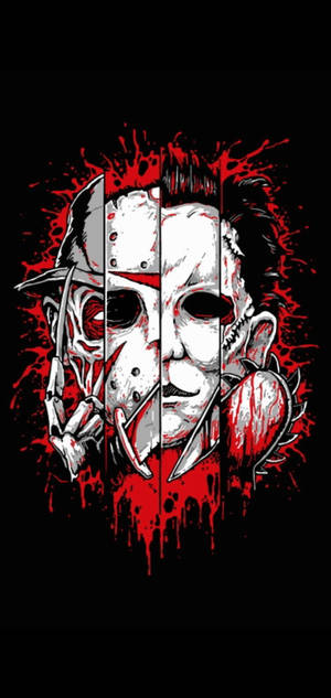 Wallpaper Leatherface Michael Jason Freddy — iPhone 17 Pro Fundal