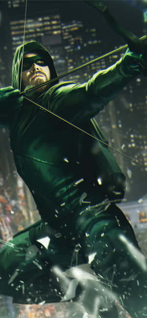 Green Arrow Iphone — 1284x2778 Fundal