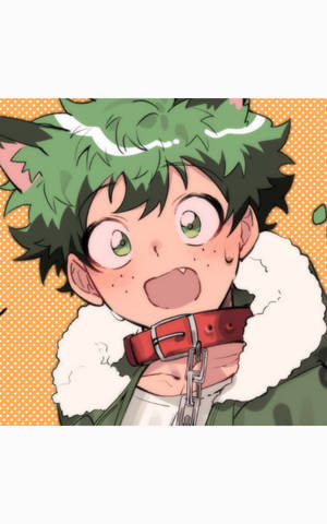 Legendă: Adorabilul Deku într-o jachetă de iarnă elegantă — Galaxy Tab Active Fundal