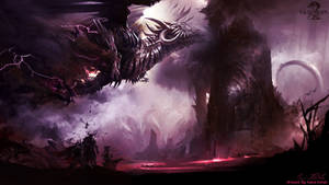 Legendă: Dragon japonez întunecat și misterios, înfățișat pe ecranul PC-ului