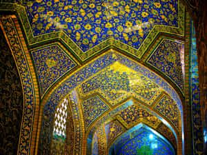 Legenda: Majestuosa Moschee Sheikh Lotfollah din Isfahan