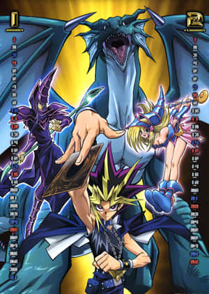 Legendary Yugioh Dark Magician in Action — iPhone Duo Fundal
