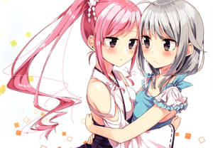 Fundal cu lesbiene anime îndrăgostite — Anime Lesbian Fundal