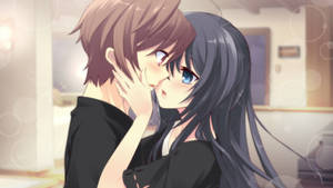 Fond de ecran anime romantic cu lesbiene — Anime Lesbian Fundal