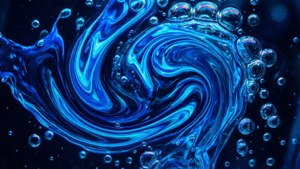 Vârtej abstract de lichid neon albastru — Albastru neon Fundal