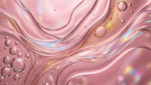 Estetică abstractă roz deschis cu forme lichide și accente aurii. — Roz deschis estetic Fundal