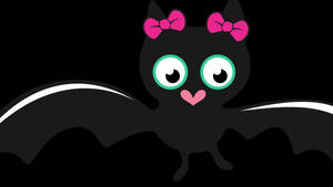 Liliac Caricatură Adorabil pentru Halloween — Drăguț estetic Halloween Fundal