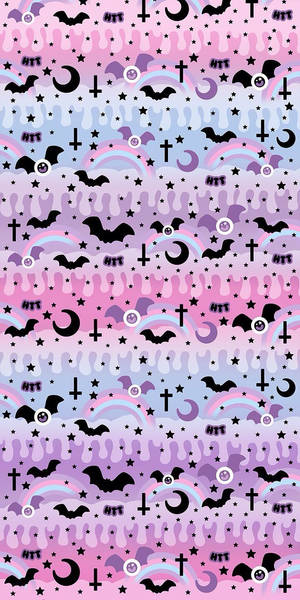 Liliac Kawaii de Halloween — Kawaii halloween Fundal