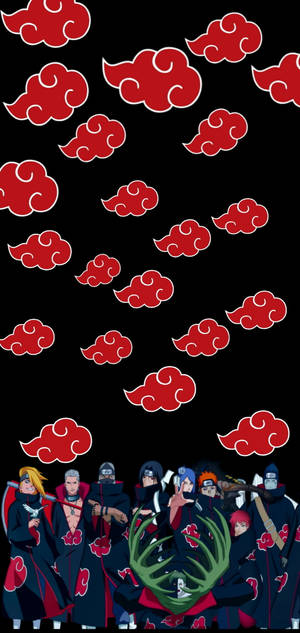 Logo Akatsuki Clanul Shinobi — Naruto iPhone GIF Fundal
