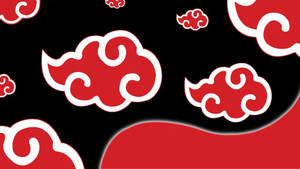 Logo Akatsuki Norii Roșii Stilizate — Simbol naruto Fundal