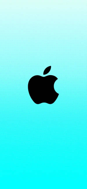 Cyan albastru logo Apple wallpaper — iPhone 12 Pro Fundal
