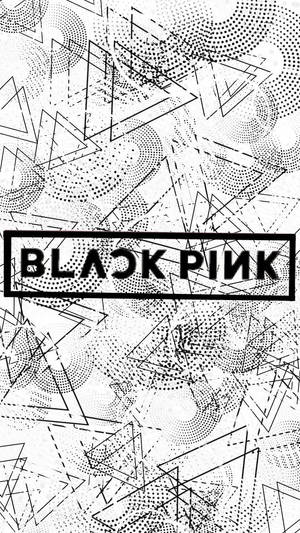 Logo Blackpink pe fundal alb-negru — Abstract iPhone Fundal