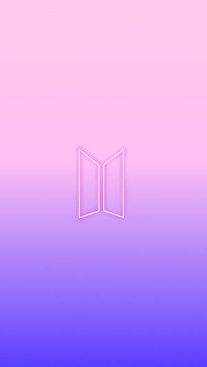 Fundal de perete Logo BTS în gradient mov — Logo bts GIF Fundal
