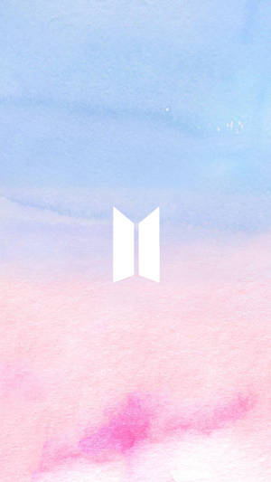 Logo BTS în fundal pastel — Logo bts GIF Fundal