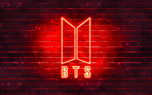 Tapet cu Logo BTS Neon Roșu — Logo bts GIF Fundal