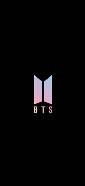Tapet cu logo BTS roz minimalist — Logo bts GIF Fundal