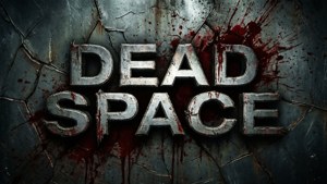 Iconicul logo Dead Space cu o textură gritty, tematică de groază.