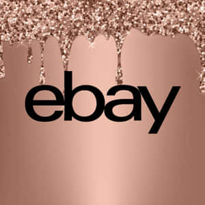 Logo eBay UK în aur roz — Roz auriu estetic Fundal