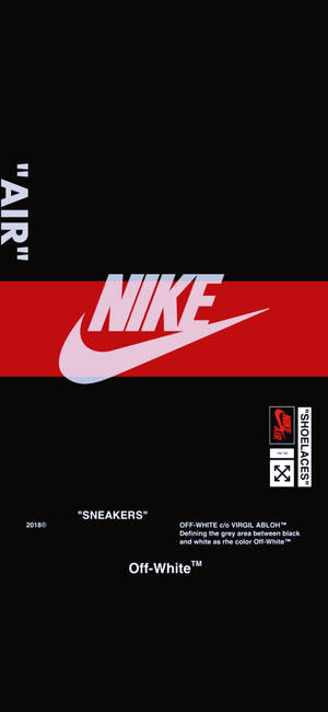 Logo iPhone Nike cu Dungă Roșie — iPhone 14 Fundal