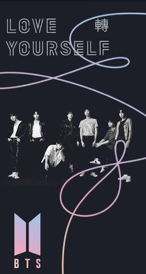 Tapet Logo Love Yourself BTS — Logo bts GIF Fundal