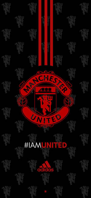 Logo Manchester United și Logo Adidas — iPhone 14 Fundal