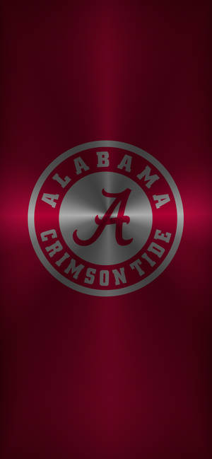 Fond de ecran Logo Metalic Alabama Crimson Tide — iPhone 18 Pro Max Fundal